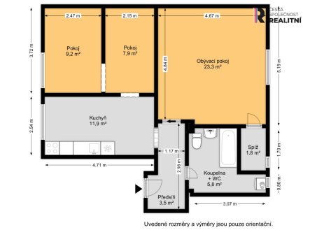 Prodej bytu, 3+1, 77 m²