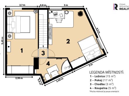 Prodej bytu, 3+kk, 72 m²