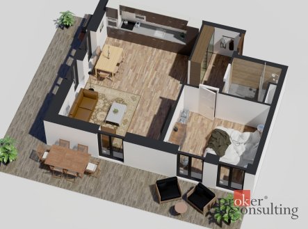 Prodej bytu, 2+kk, 54,19 m²