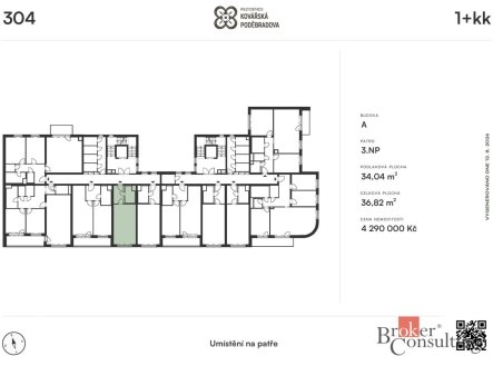 Prodej bytu, 1+kk, 36,8 m²