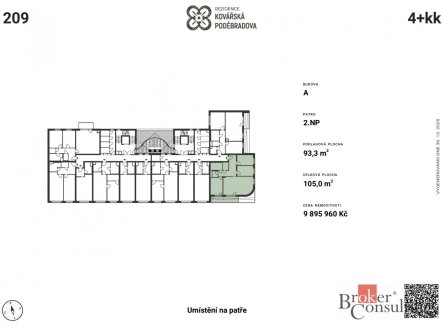 Prodej bytu, 4+kk, 105 m²