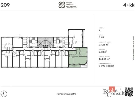 Prodej bytu, 4+kk, 105 m²