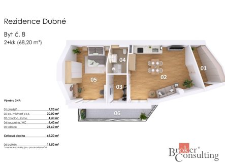 Prodej bytu, 2+kk, 68 m²