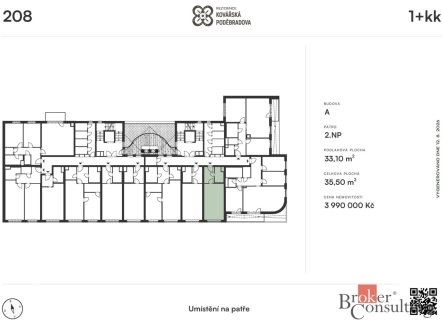 Prodej bytu, 1+kk, 35,5 m²