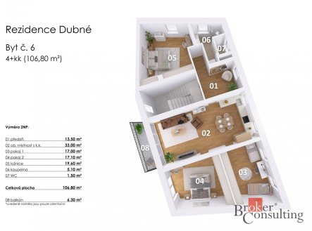 Prodej bytu, 4+kk, 110 m²