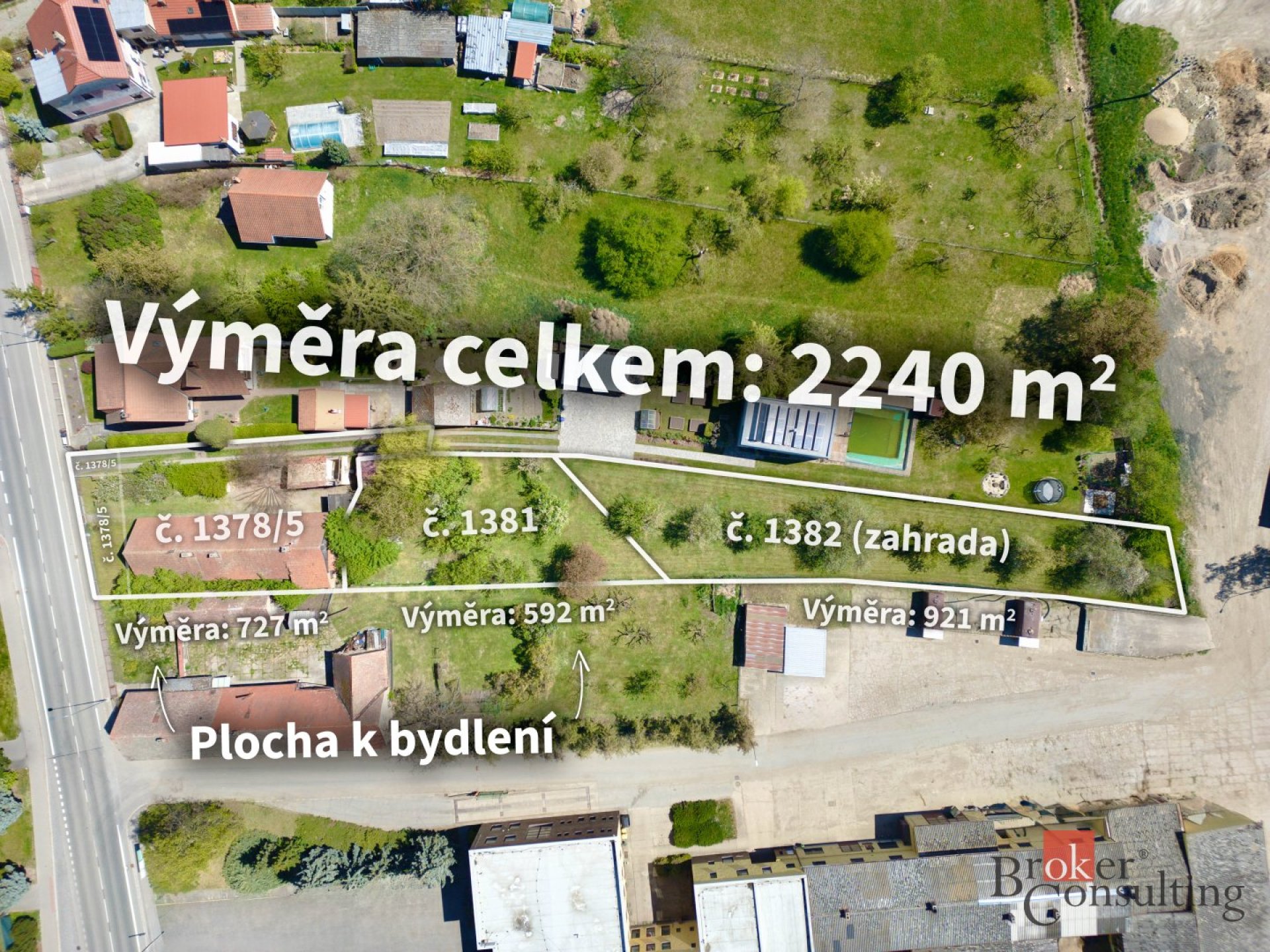 Prodej, pozemky/bydlení, 2219 m2, Staroholická 51, 53401 Holice, Pardubice [ID 83850]