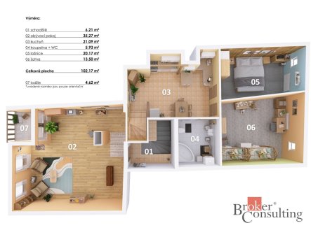 Prodej bytu, 3+1, 107 m²