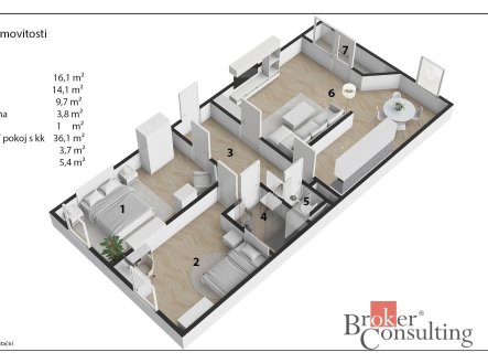 Prodej bytu, 3+1, 73,3 m²