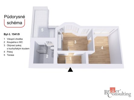 Prodej bytu, 2+kk, 45,91 m²