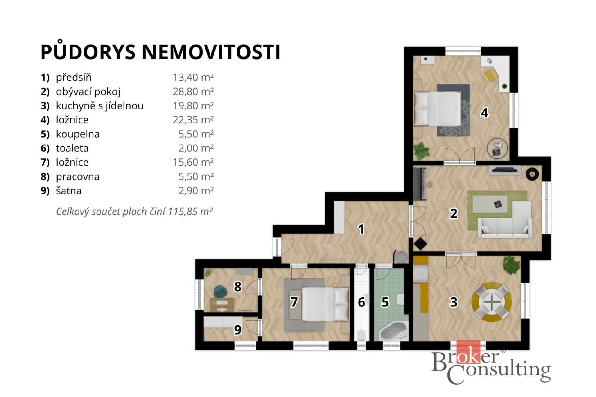 Prodej, byty/3+1, 110 m2, Vítězná 768/9, 46001 Liberec, Liberec [ID 88030]