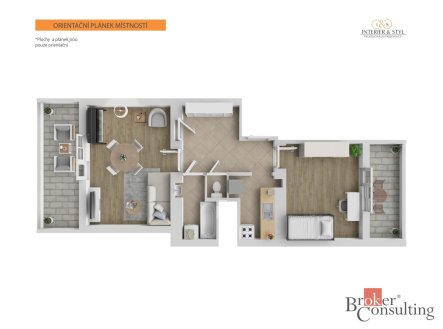Prodej bytu, 2+1, 54 m²