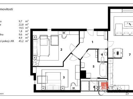 Pronájem bytu, 3+kk, 113 m²