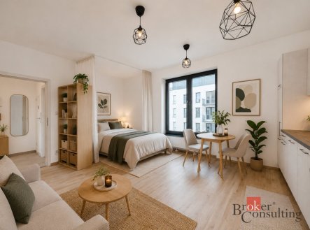 Pronájem bytu, 1+kk, 28,16 m²