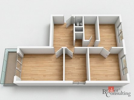 Prodej bytu, 3+1, 60 m²