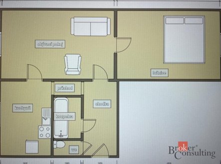 Prodej bytu, 2+1, 47 m²
