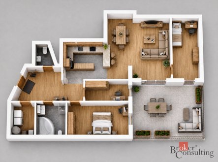 Pronájem bytu, 4+kk, 179 m²