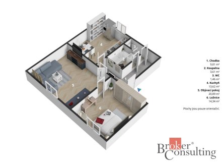 Prodej bytu, 2+1, 67 m²