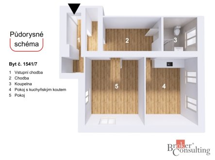 Prodej bytu, 2+kk, 57,81 m²