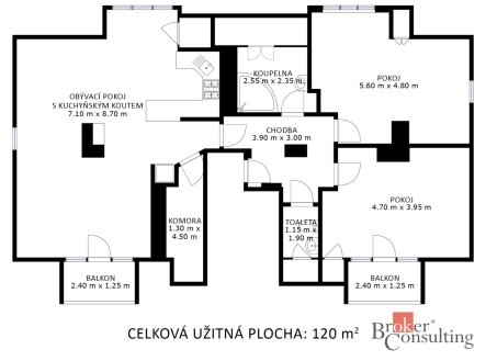 Prodej bytu, 3+kk, 120 m²