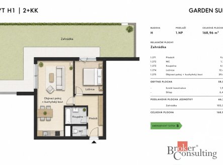 Prodej bytu, 2+kk, 58 m²