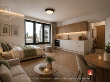 Pronájem bytu, 1+kk, 38,17 m²