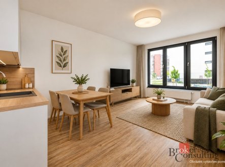 Pronájem bytu, 1+kk, 35,57 m²