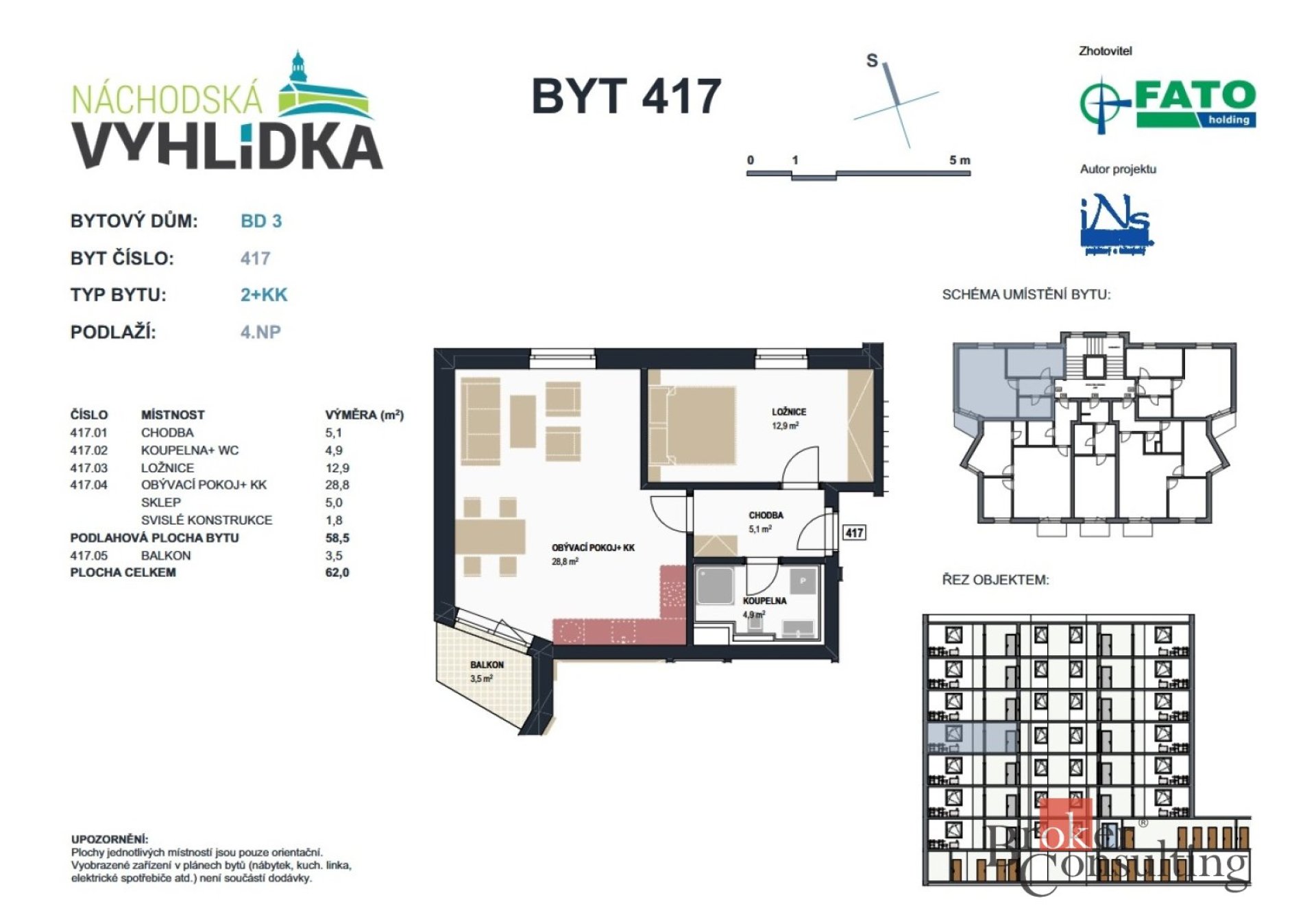 Pronájem, byty/2+kk, 58.5 m2, Bartoňova 285, Staré Město nad Metují, 54701 Náchod, Náchod [ID 89156]
