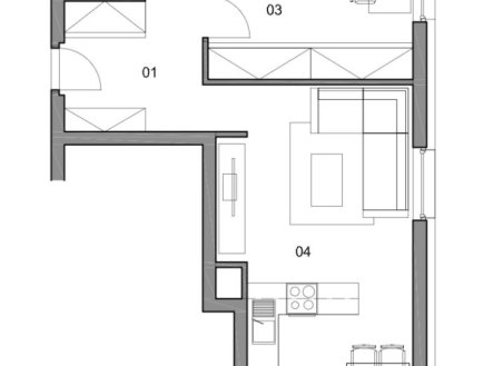 Pronájem bytu, 2+kk, 62 m²