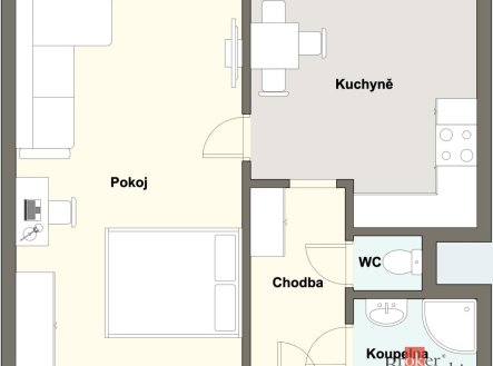 Prodej bytu, 1+1, 39 m²