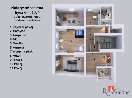 Prodej bytu, 4+1, 128 m²