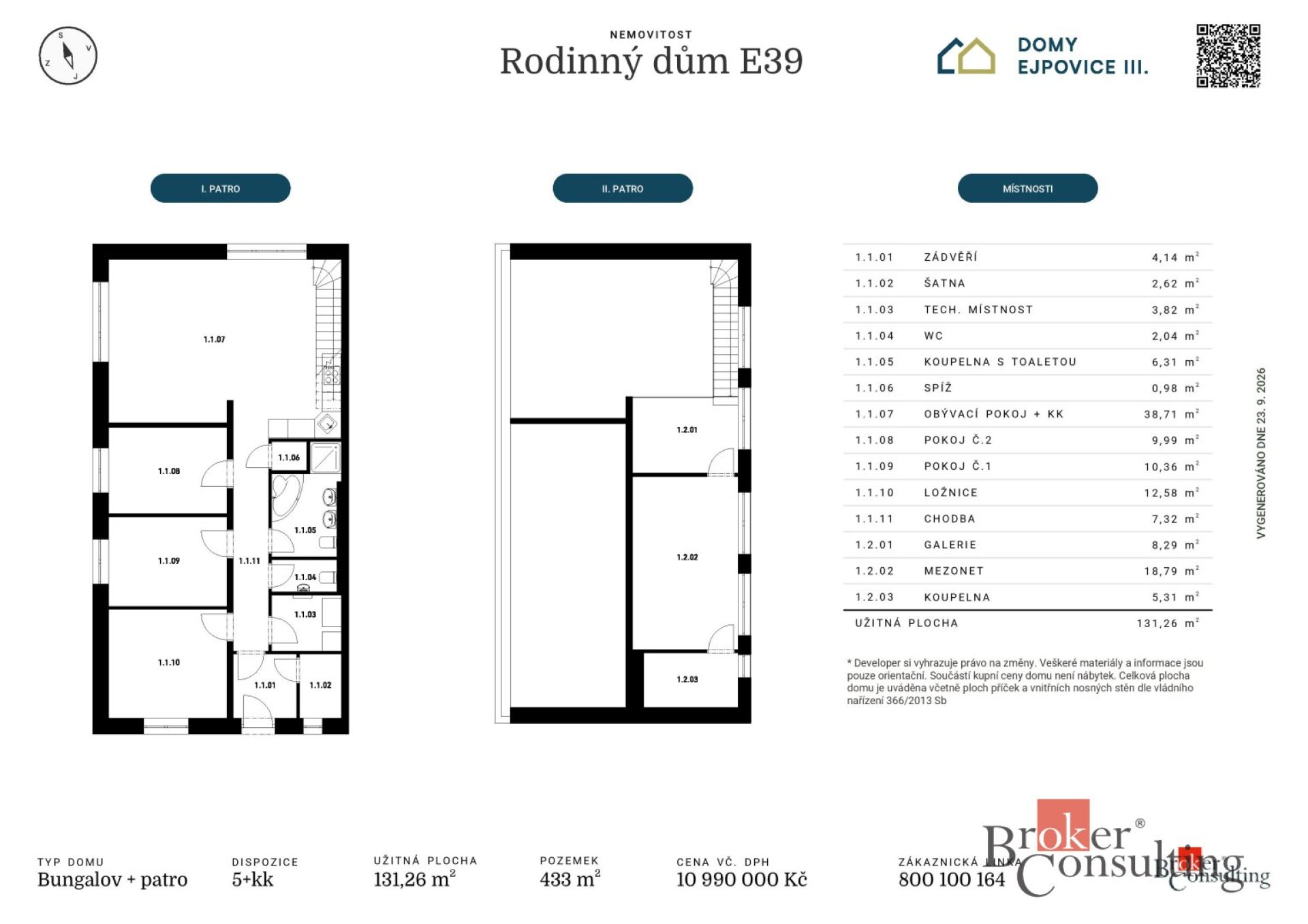 Prodej, domy/rodinný, 131 m2, Polní 260, 33701 Ejpovice, Rokycany [ID 90744]