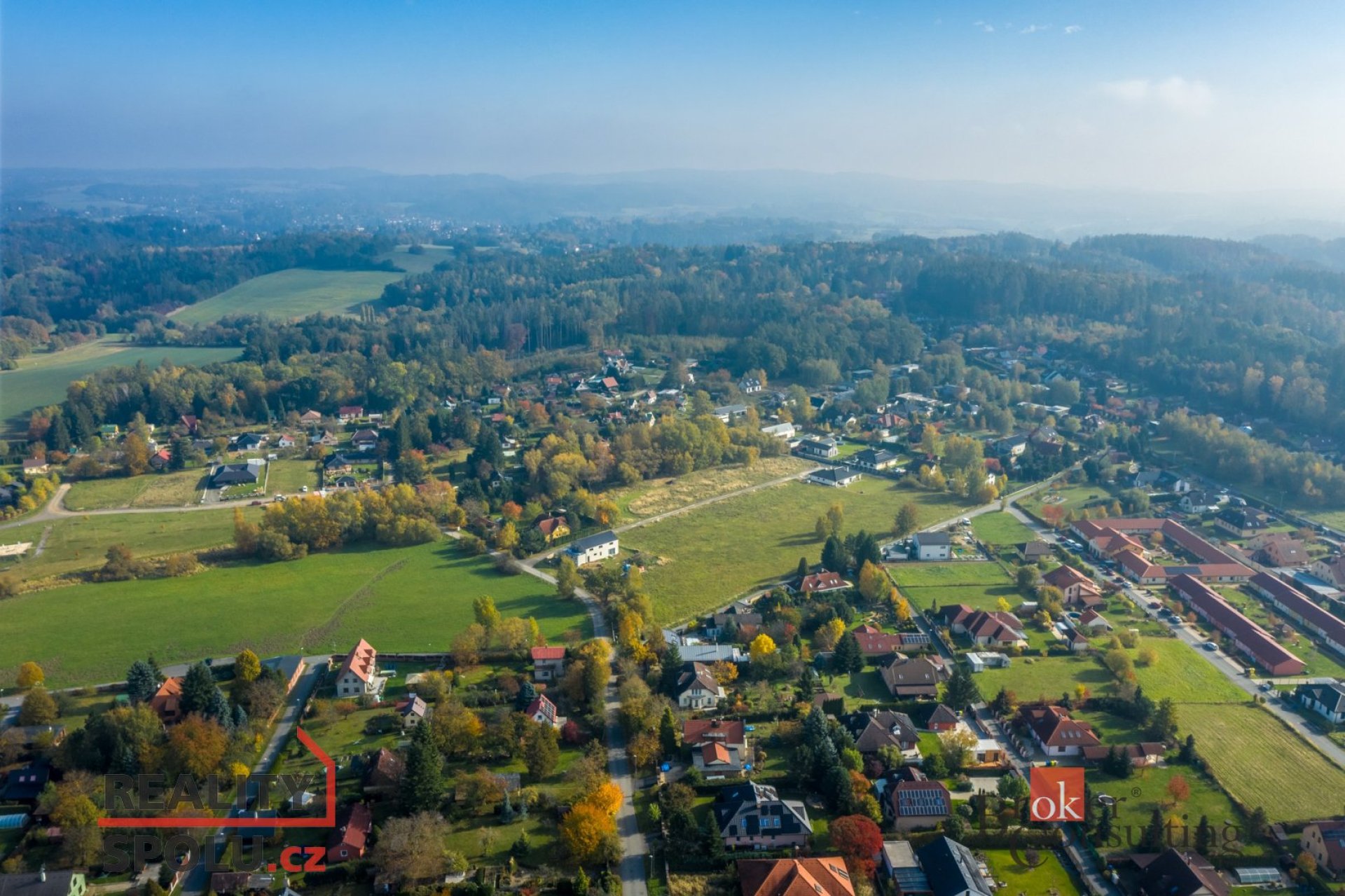 Prodej stavebního pozemku 1268 m2, Kunice -  Velké Popovice, P - V