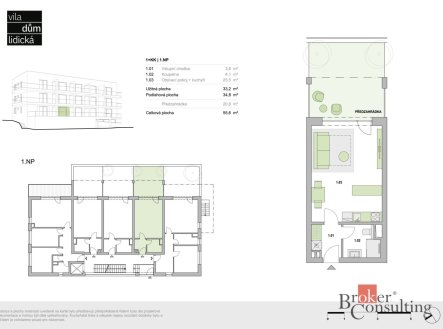 Prodej bytu, 1+kk, 33 m²