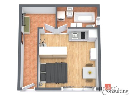 Pronájem bytu, 1+kk, 25 m²
