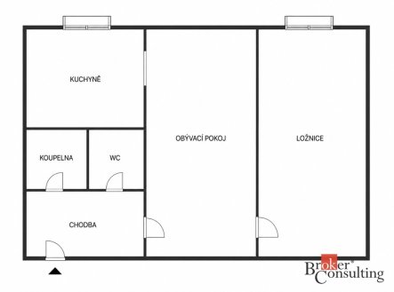 Prodej bytu, 2+1, 52 m²