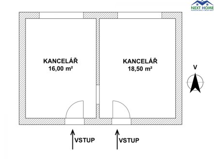 Pronájem kanceláře, 34,5 m²