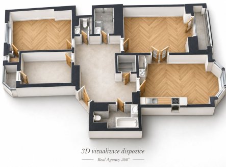 Pronájem bytu, 4+kk, 120 m²