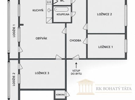 Prodej bytu, 4+1, 82 m²