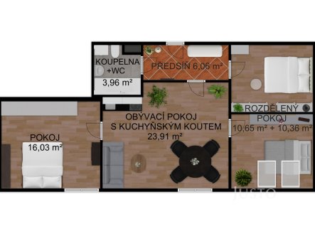 Prodej bytu, 4+kk, 71 m²