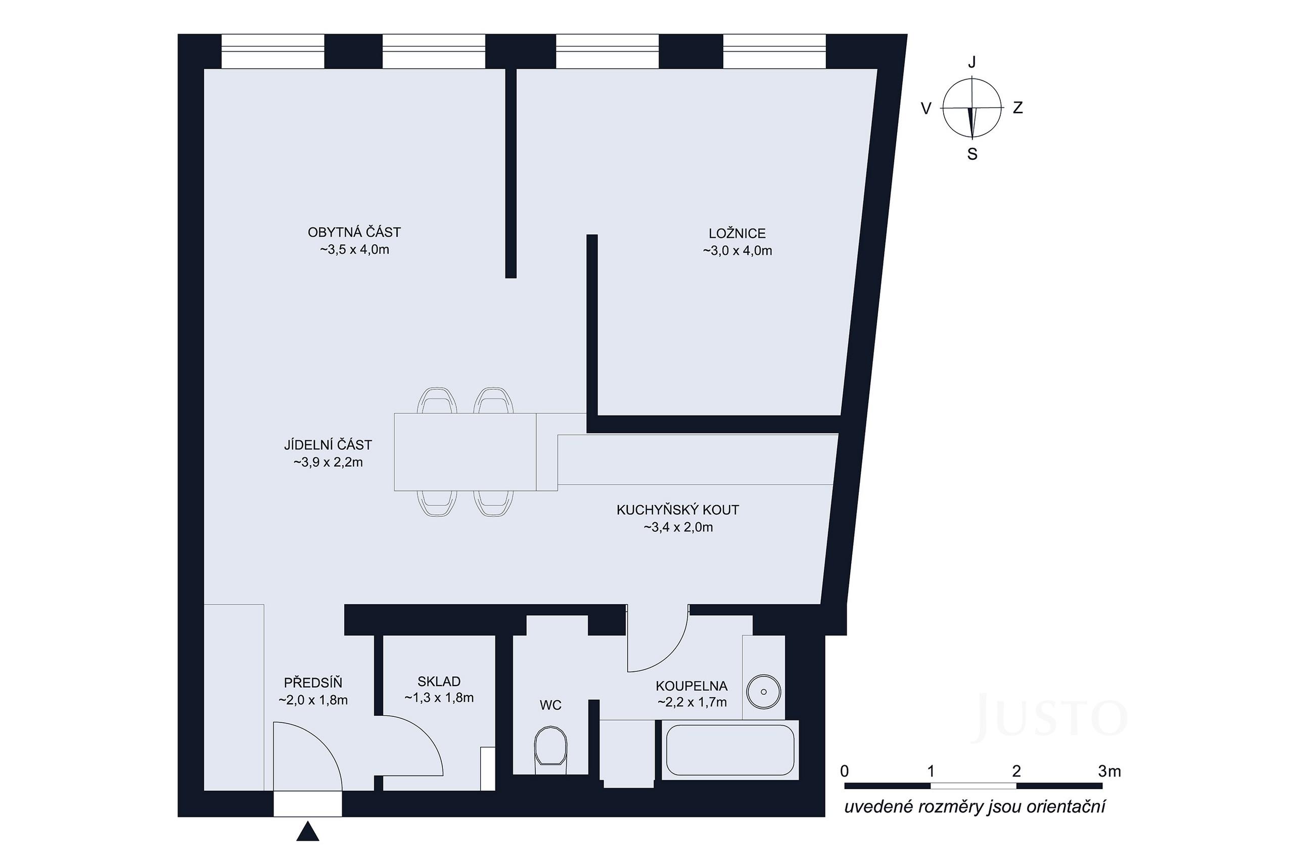 Prodej 2+kk 56 m², České Budějovice