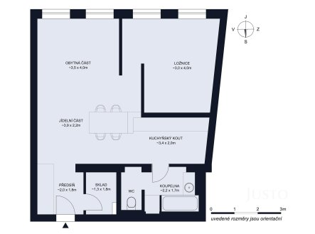 Prodej bytu, 2+kk, 56 m²