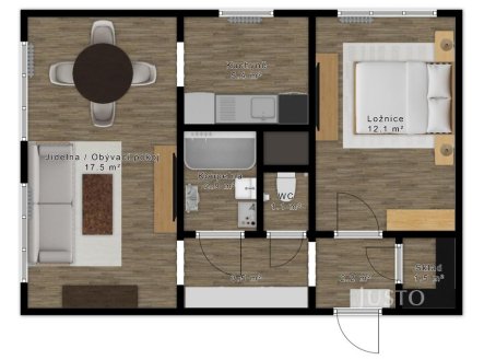 Prodej bytu, 2+1, 46 m²