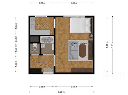 Prodej bytu, 1+kk, 28 m²