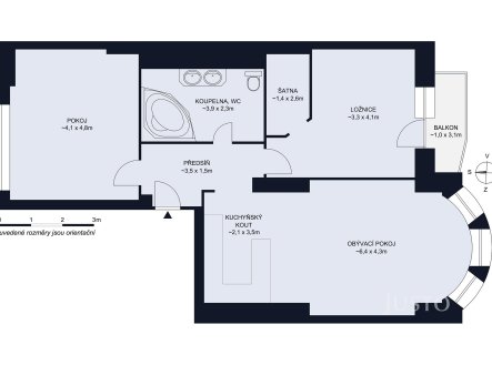 Prodej bytu, 3+kk, 90 m²