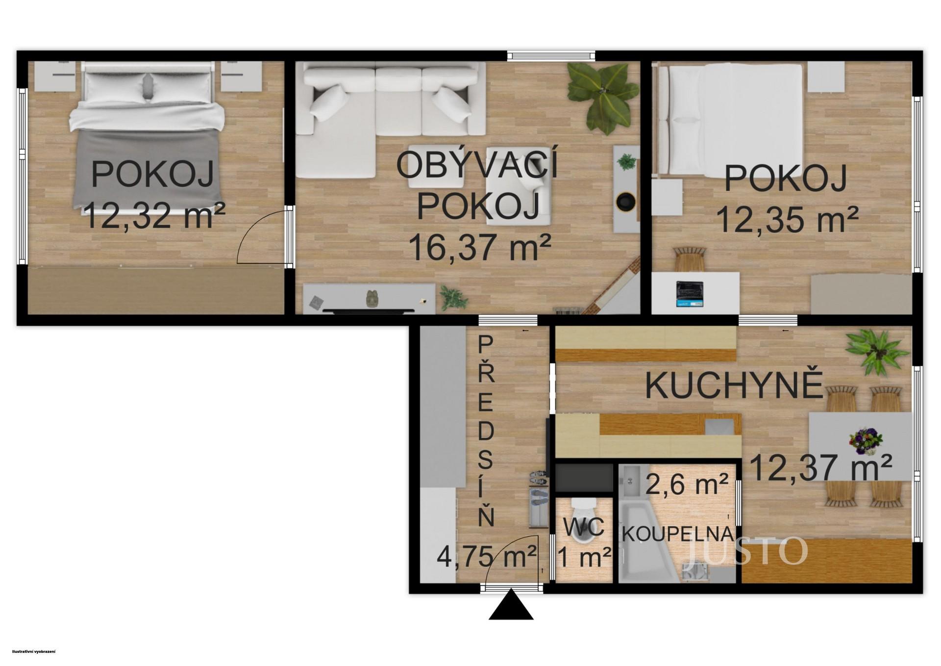 Prodej 3+1 61 m²