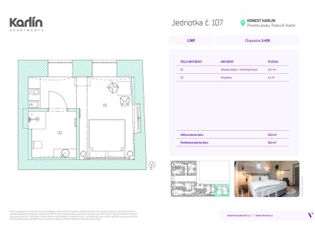 Prodej apartmánu, 22 m²