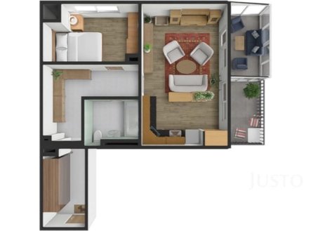 Pronájem bytu, 2+kk, 56 m²