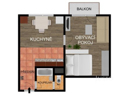 Prodej bytu, 1+1, 36 m²