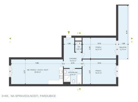 Pronájem bytu, garsoniéra, 16 m²