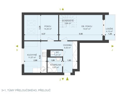 Pronájem bytu, 3+1, 82 m²